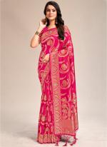 Banarasi Silk Rani Traditional Wear Weaving Saree